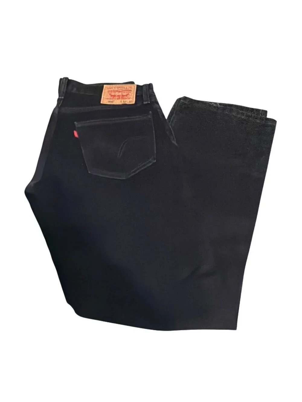 Levis 505 Mens Black Straight-Leg Jeans W32 L32‎ Classic Fit Denim Pants